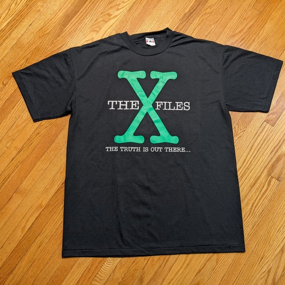 Vintage X Files Single stitch men's adult large Canada black tee shirt retro - Picture 2 of 12
